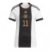 Tyskland Mario Gotze #11 kläder Kvinnor VM 2022 Hemmatröja Kortärmad